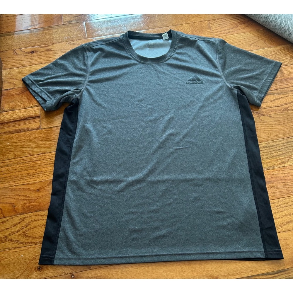 Adidas Mens Climacool Training Shirt Gray Black Performance Tee XL